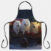 アメリカンエスキモスワイスリーのクリスマスデコール エプロン (正面)