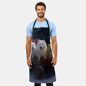 アメリカンエスキモスワイスリーのクリスマスデコール エプロン (着用した状態)