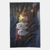 アメリカンエスキモスワイスリーのクリスマスデコール キッチンタオル (縦)