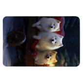 アメリカンエスキモスワイスリーのクリスマスデコール マグネット (横)