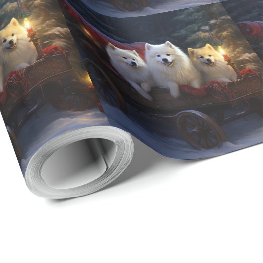 アメリカンエスキモスワイスリーのクリスマスデコール ラッピングペーパー (ロールコーナー)