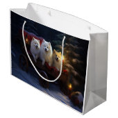 アメリカンエスキモスワイスリーのクリスマスデコール ラージペーパーバッグ (裏面アングル)