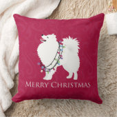 アメリカンエスキモドグメリークリスマスデザイン クッション (ブランケット)