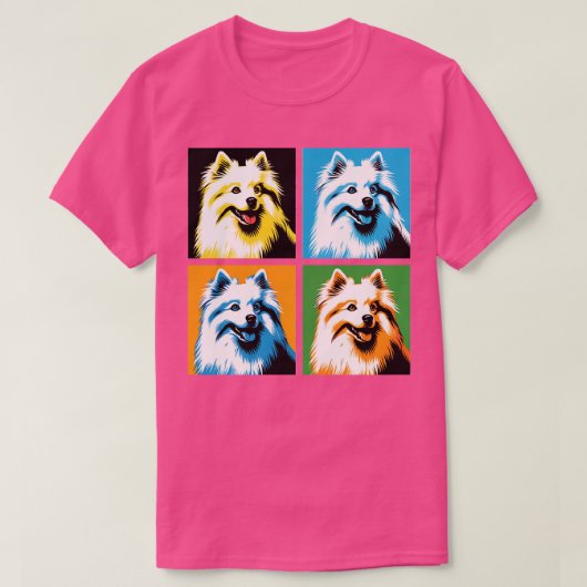 アメリカンエスキモドッグアート愛犬家 Tシャツ (デザイン正面)