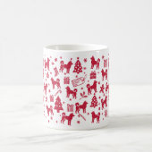 アメリカンエスキモドッグクリスマスデザイン コーヒーマグカップ (中央)