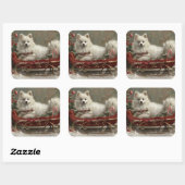 アメリカンエスキモドッグクリスマスフェスティバル スクエアシール (シート)