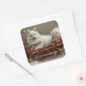 アメリカンエスキモドッグクリスマスフェスティバル スクエアシール (封筒)