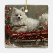 アメリカンエスキモドッグクリスマスフェスティバル セラミックオーナメント (裏面)