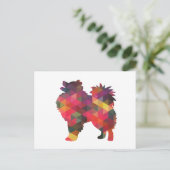 アメリカンエスキモドッグシルエットデザイン ポストカード (スタンド正面)