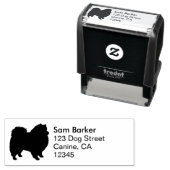 アメリカンエスキモドッグシルエット差出人住所 セルフインキングスタンプ (インサイチュ)