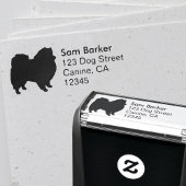 アメリカンエスキモドッグシルエット差出人住所 セルフインキングスタンプ