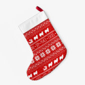 アメリカンエスキモドッグスクリスマスエスキズホリデー スモールクリスマスストッキング (裏面 (吊り時))