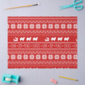 アメリカンエスキモドッグスクリスマスエスキズホリデー 薄葉紙 (クラフト)