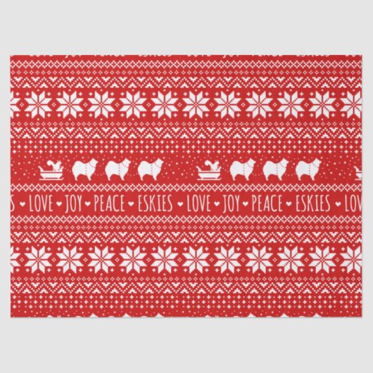 アメリカンエスキモドッグスクリスマスエスキズホリデー 薄葉紙 (正面)