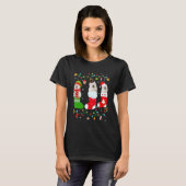 アメリカンエスキモドッグスリークリスマスソックスのセーター Tシャツ (正面フル)