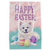 アメリカンエスキモドッグハッピーイースター ミディアムペーパーバッグ (裏面)