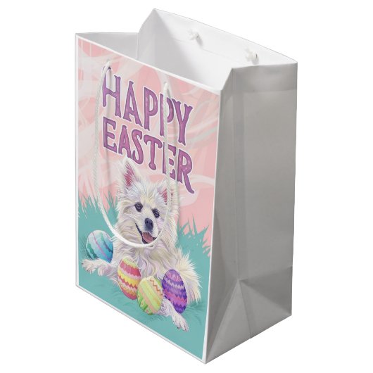 アメリカンエスキモドッグハッピーイースター ミディアムペーパーバッグ (裏面アングル)