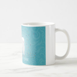 アメリカンエスキモドッグハッピーバースデーデザイン コーヒーマグカップ