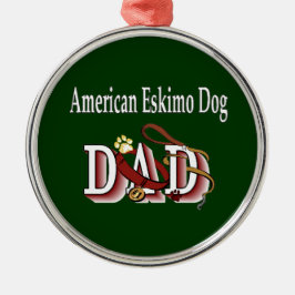アメリカンエスキモドッグパパ メタルオーナメント