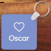 アメリカンエスキモドッグメモリアル名前をカスタムするレインボー キーホルダー (裏面)