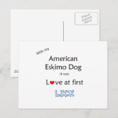 アメリカンエスキモドッグリックデザイン ポストカード (正面/裏面)