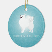 アメリカンエスキモドッグロス悔やみや弔慰デザイン セラミックオーナメント (左)