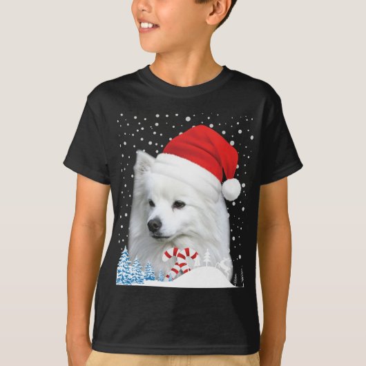 アメリカンエスキモドッグ醜いクリスマスセーター Tシャツ (正面)