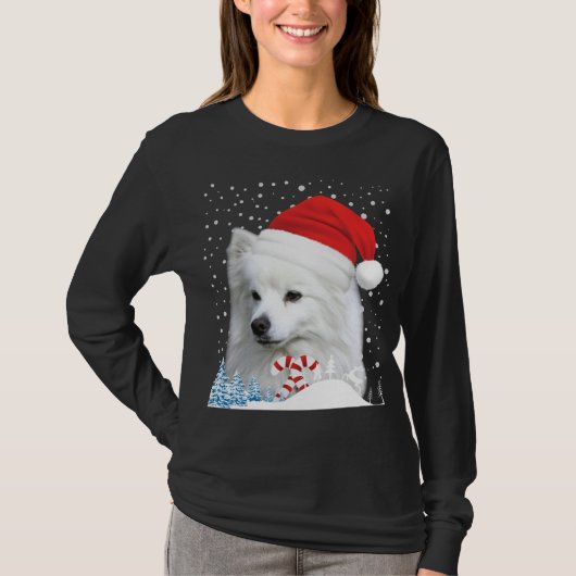 アメリカンエスキモドッグ醜いクリスマスセーターSanta H Tシャツ (正面)