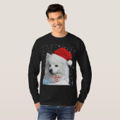 アメリカンエスキモドッグ醜いクリスマスセーターSanta H Tシャツ (正面フル)