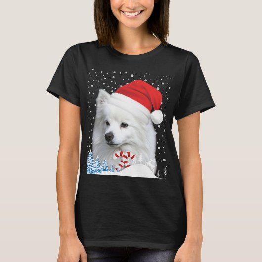アメリカンエスキモドッグ醜いクリスマスセーターSanta H Tシャツ (正面)