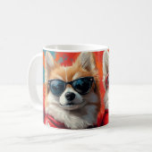 アメリカンエスキモハートバラバレンタインデー コーヒーマグカップ (正面左)