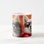 アメリカンエスキモハートバラバレンタインデー コーヒーマグカップ (中央)