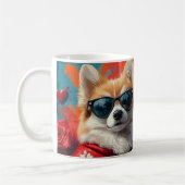 アメリカンエスキモハートバラバレンタインデー コーヒーマグカップ (左)