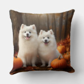 アメリカンエスキモパピー秋デライトカボチャ クッション (裏面)