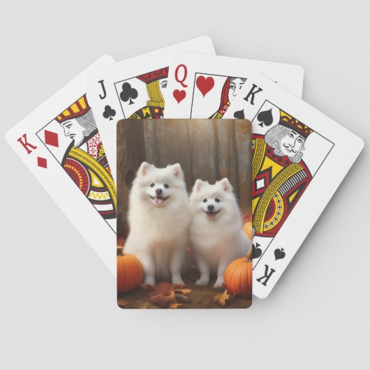 アメリカンエスキモパピー秋デライトカボチャ トランプ (裏面)