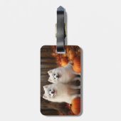 アメリカンエスキモパピー秋デライトカボチャ ラゲッジタグ (裏面縦)