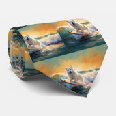 アメリカンエスキモビーチサーフィン絵画ズ ネクタイ (ロール)