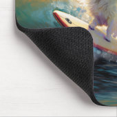 アメリカンエスキモビーチサーフィン絵画ズ マウスパッド (コーナー)