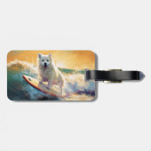 アメリカンエスキモビーチサーフィン絵画ズ ラゲッジタグ (裏面横)