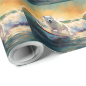 アメリカンエスキモビーチサーフィン絵画ズ ラッピングペーパー (ロールコーナー)