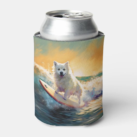アメリカンエスキモビーチサーフィン絵画ズ 缶クーラー (缶正面)