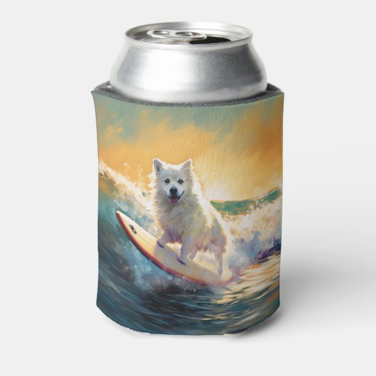アメリカンエスキモビーチサーフィン絵画ズ 缶クーラー (缶裏面)