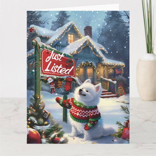 アメリカンエスキモフェスティバルユーモア不動産仲介業者クリスマス カード (正面)