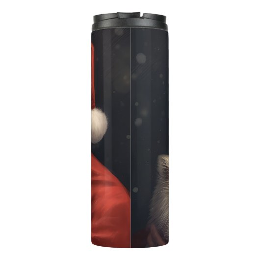 アメリカンエスキモーとサンタクロースフェスティバルクリスマス タンブラー (裏面)