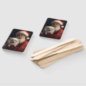 アメリカンエスキモーとサンタクロースフェスティバルクリスマス ハンドファン (組立なし)