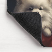 アメリカンエスキモーとサンタクロースフェスティバルクリスマス マウスパッド (コーナー)