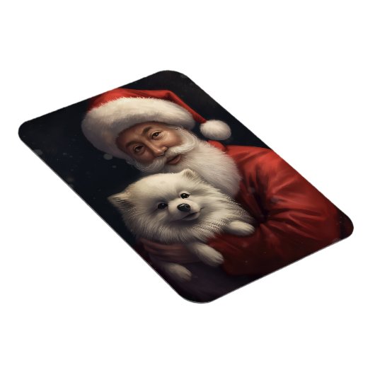 アメリカンエスキモーとサンタクロースフェスティバルクリスマス マグネット (右側)