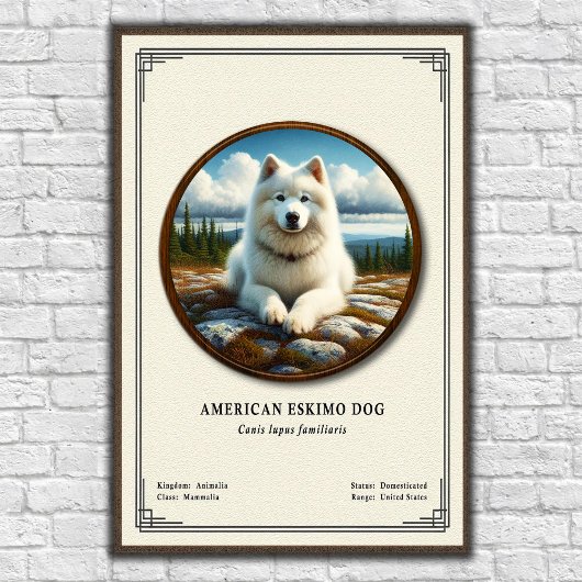 アメリカンエスキモードッグ動物学シリーズ ポスター
