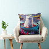 アメリカンエスキモー犬のパドル：風光明媚な冒険 クッション (椅子)