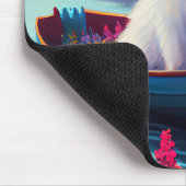 アメリカンエスキモー犬のパドル：風光明媚な冒険 マウスパッド (コーナー)